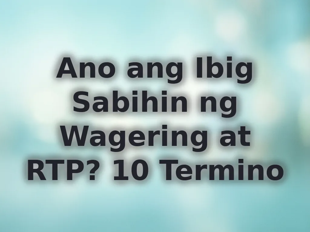 Betting terms guide